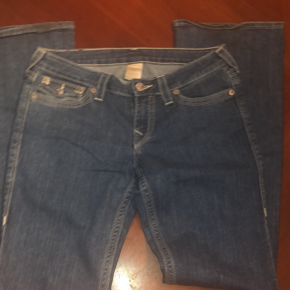 True religion light blue denim boot cut o stretch size 30 - used but like new - Picture 4 of 6